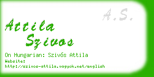 attila szivos business card